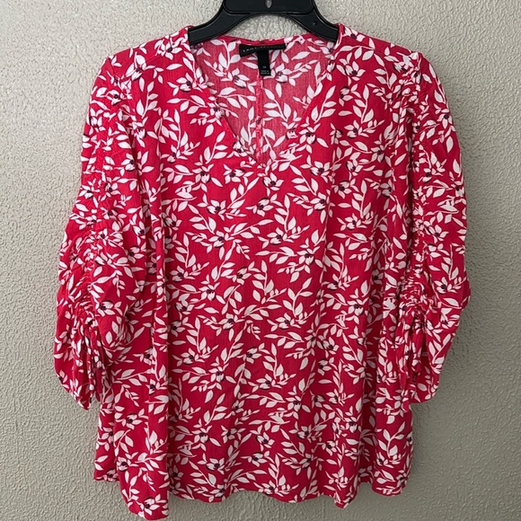 Lane Bryant Tops - Women’s Lane Bryant Cinched 3/4 Sleeve Top, Size 18 2X, Pink